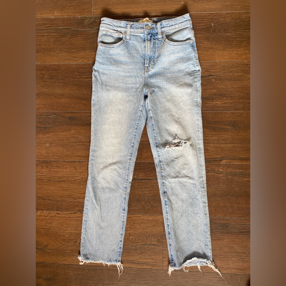 Madewell The Perfect Vintage Jean Light Blue Distressed Women’s Jeans
